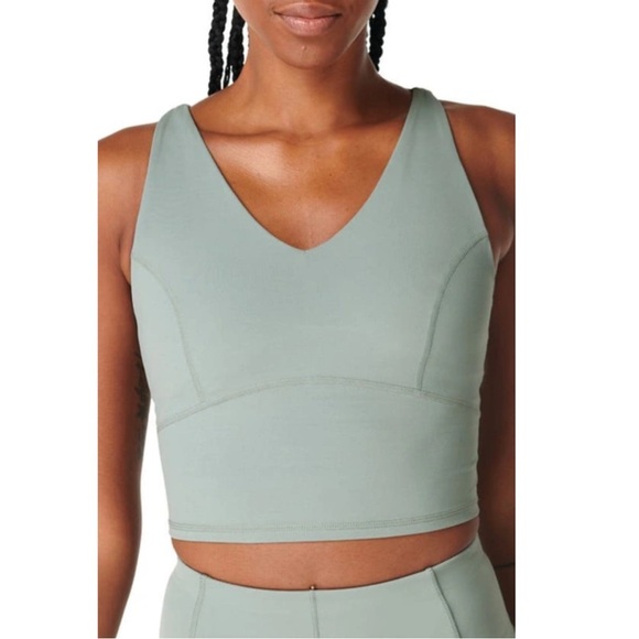 Sweaty Betty Super Soft Strappy Back Workout Sports Bra Crop Top Tank Sz Medium - Picture 11 of 11